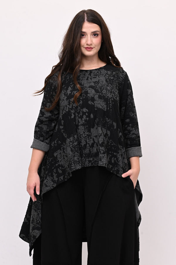 Maglia goffrata ruota - Grigio