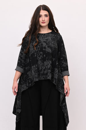 Maglia goffrata ruota - Grigio