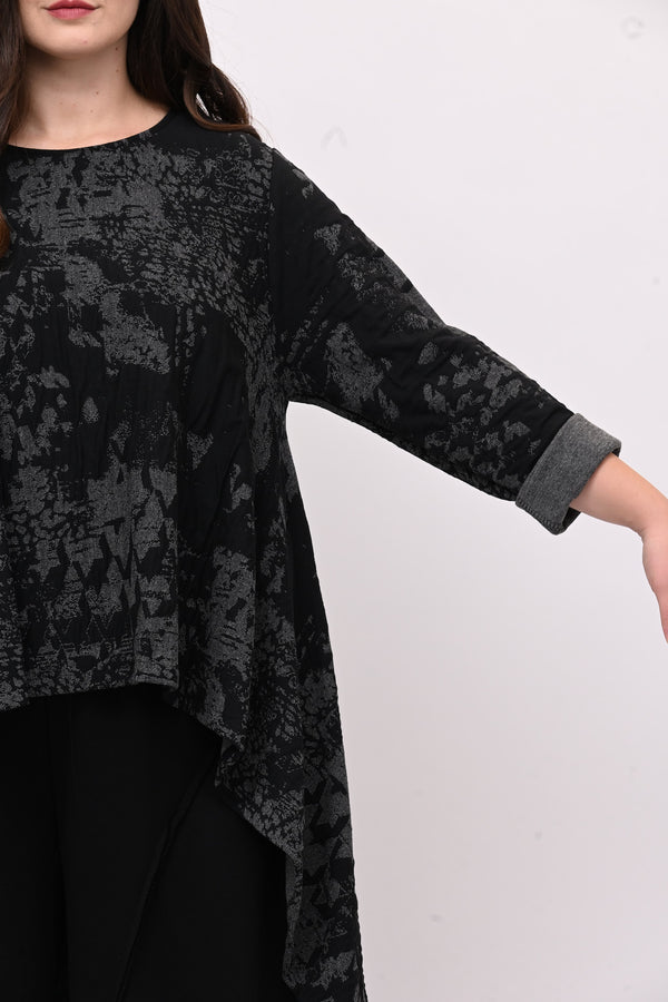 Maglia goffrata ruota - Grigio