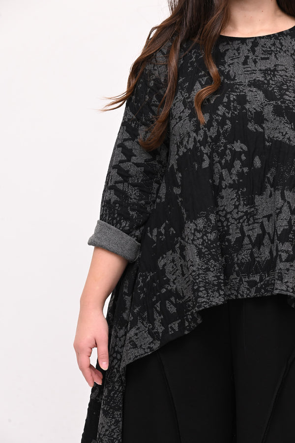 Maglia goffrata ruota - Grigio