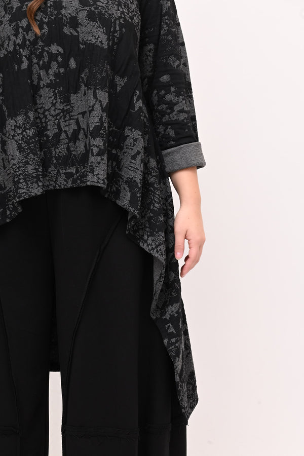 Maglia goffrata ruota - Grigio