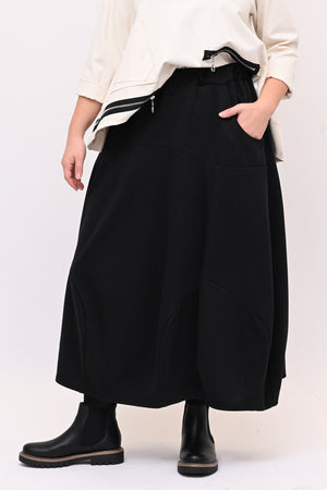 Gonna ovetto felpa - Nero