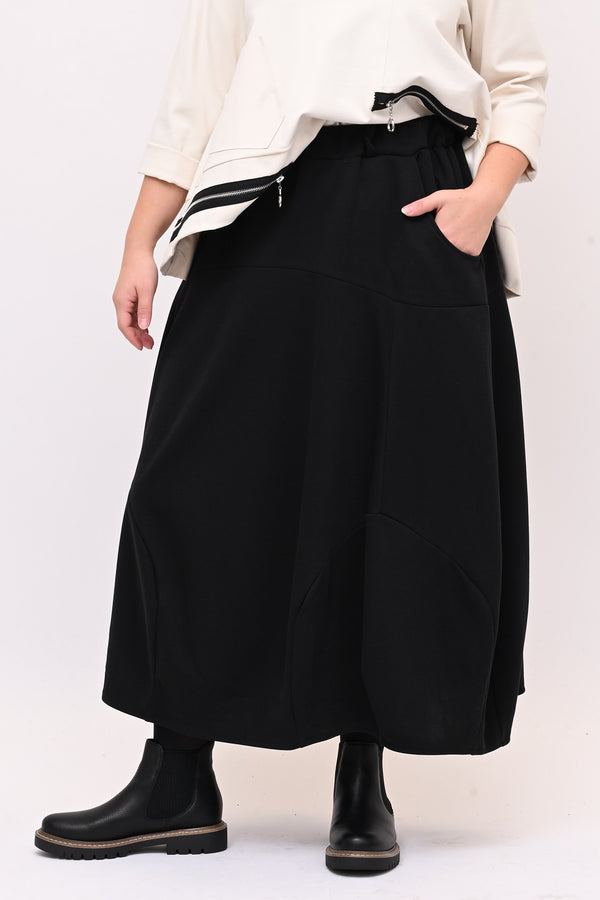 Gonna ovetto felpa - Nero