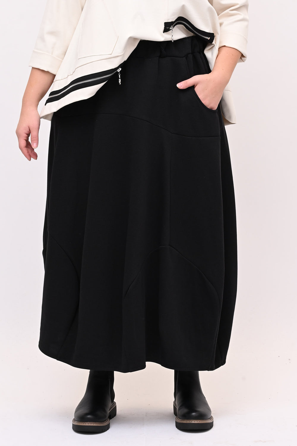 Gonna ovetto felpa - Nero