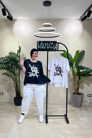 T-shirt ruota YOU LOVE - Nero