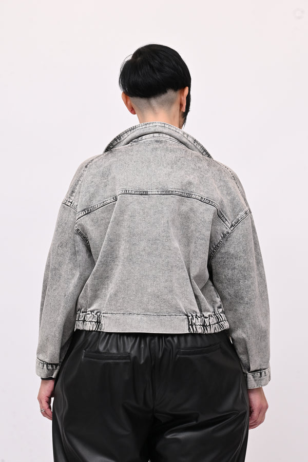 Bomber jeans - Nero marmorizzato