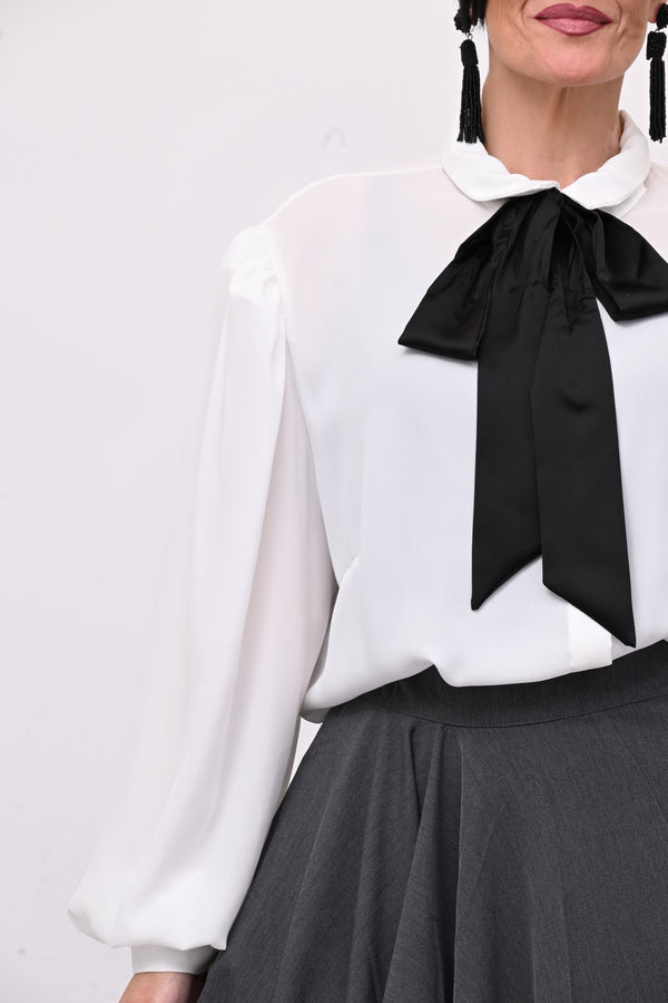 Camicia cravattino - Bianco