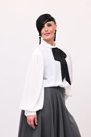 Camicia cravattino - Bianco