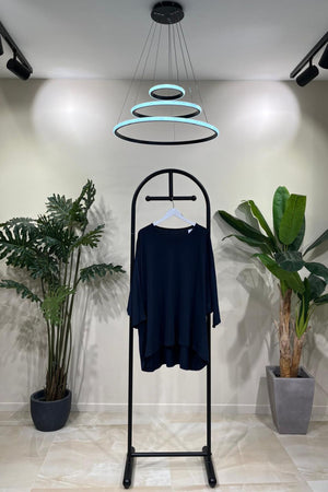 Maglia over scollo V - Blu