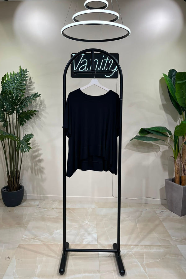 Maglia viscosa bordo - Nero