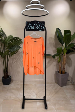 T-shirt over bulloni - Orange