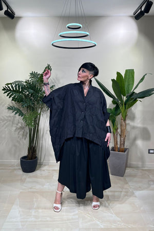 Cappotto cerchi maxi coda - Nero