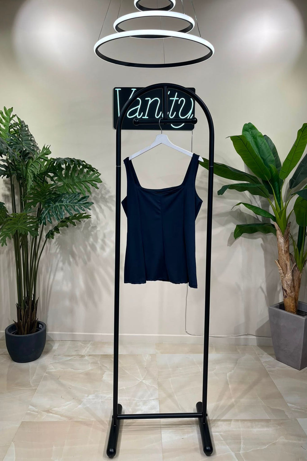 Top licra peplum - Blu