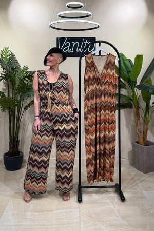 Jumpsuit stampa Missoni - Nero