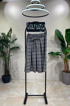 Gonna ruota tartan - Grigio