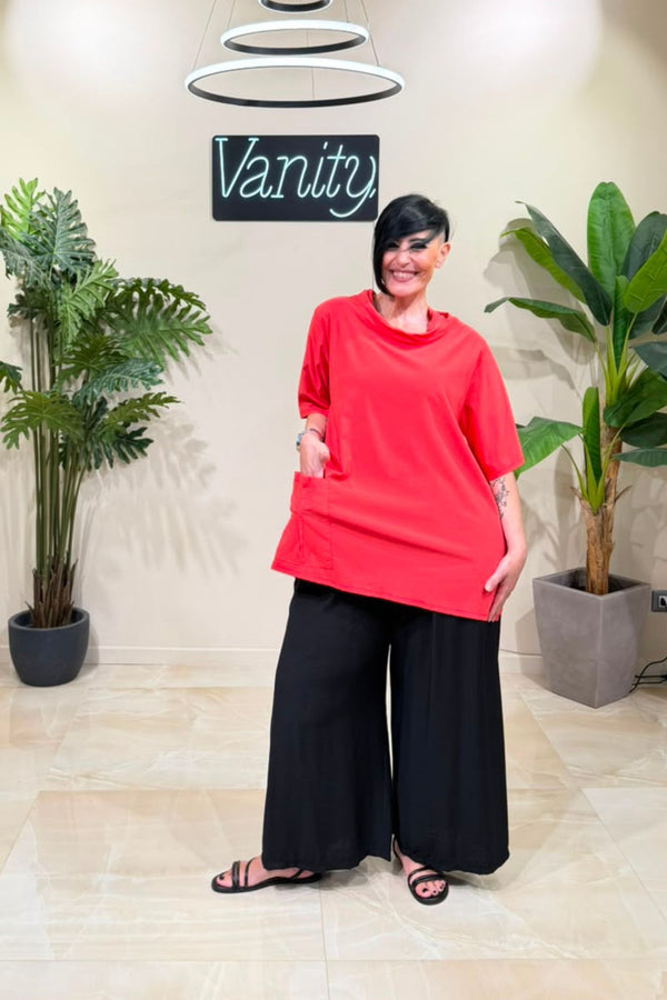Blusa bengalina tascone - Corallo