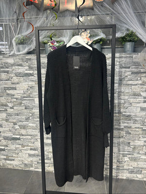 Cardigan lungo palloncino - Nero