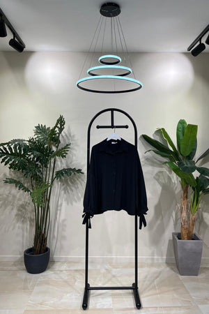 Camicia cadì fiocco - Nero