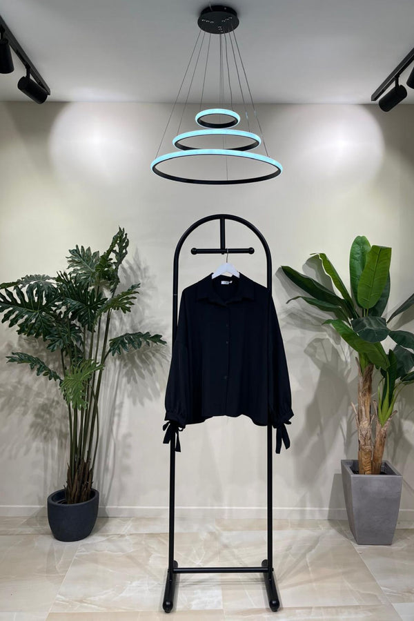 Camicia cadì fiocco - Nero