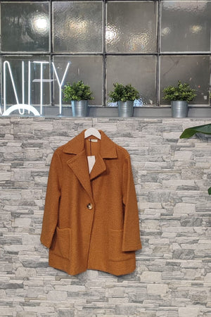 Cappotto over boucle - Tabacco