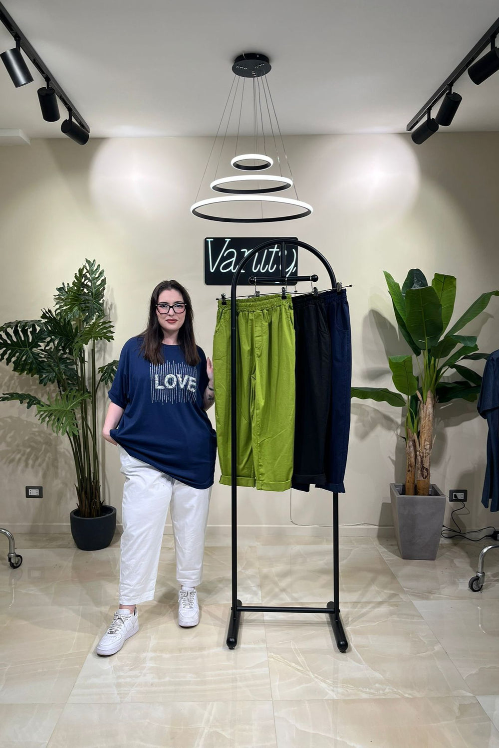 Pantalone cotone tasche - Bianco