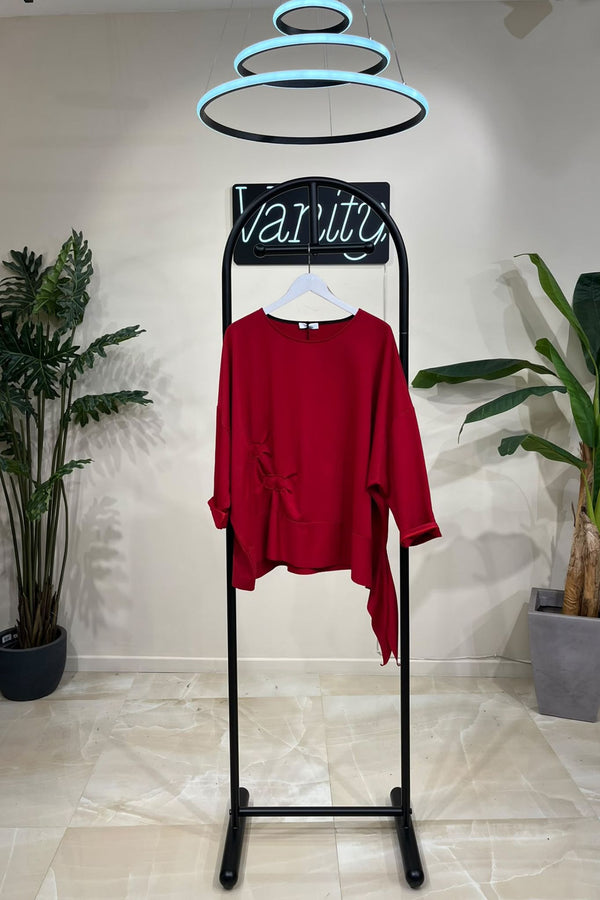 Maglia over laccio - Rosso