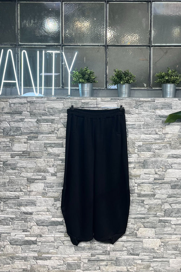 Pantalone crop neoprene - Nero