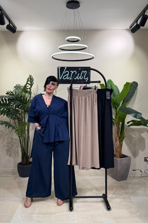 Gonna pantalone fascione - Nero