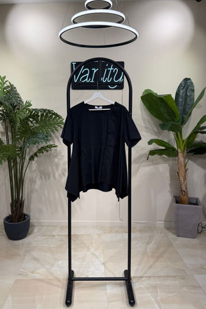 Maglia bottoni punte - Nero