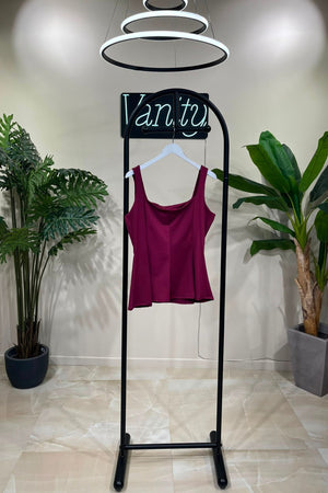 Top licra peplum - Amarena