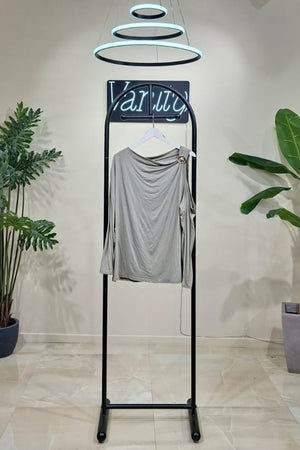 Maglia monospalla spilla - Fango
