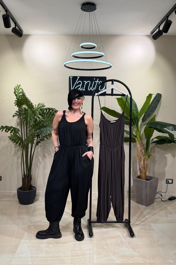 Jumpsuit bretella - Nero