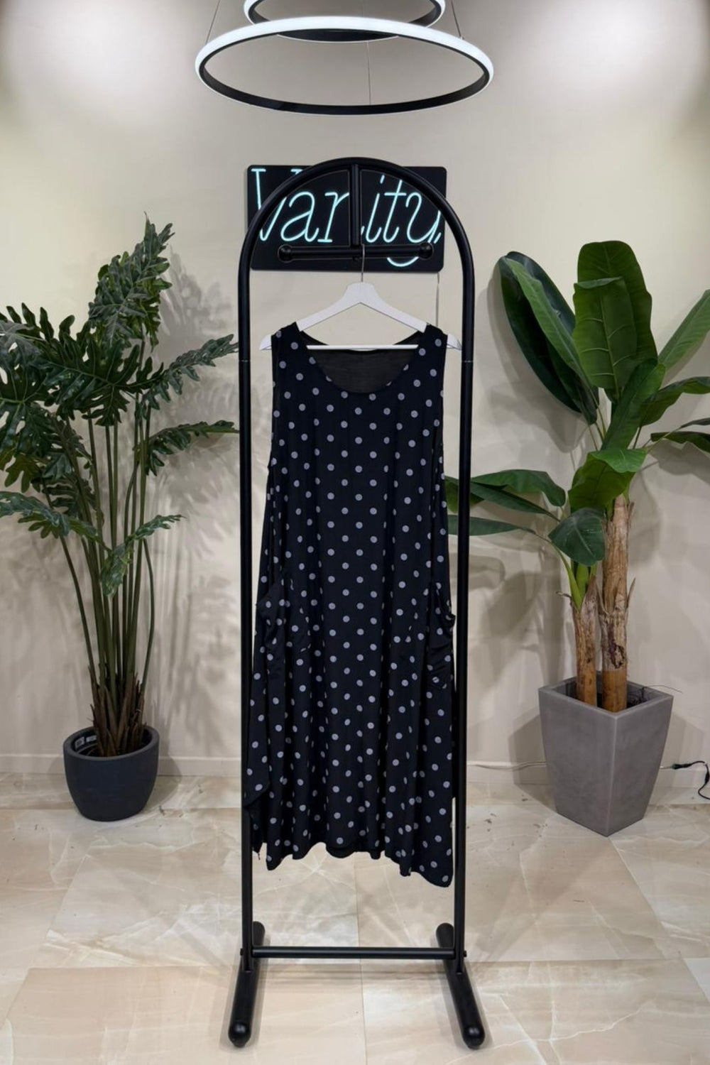 Abito viscosa pois - Nero