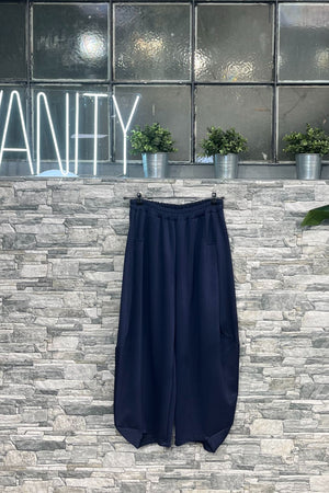 Pantalone crop neoprene - Blu