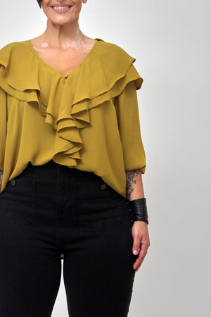 Jeans palazzo vita alta - NERO