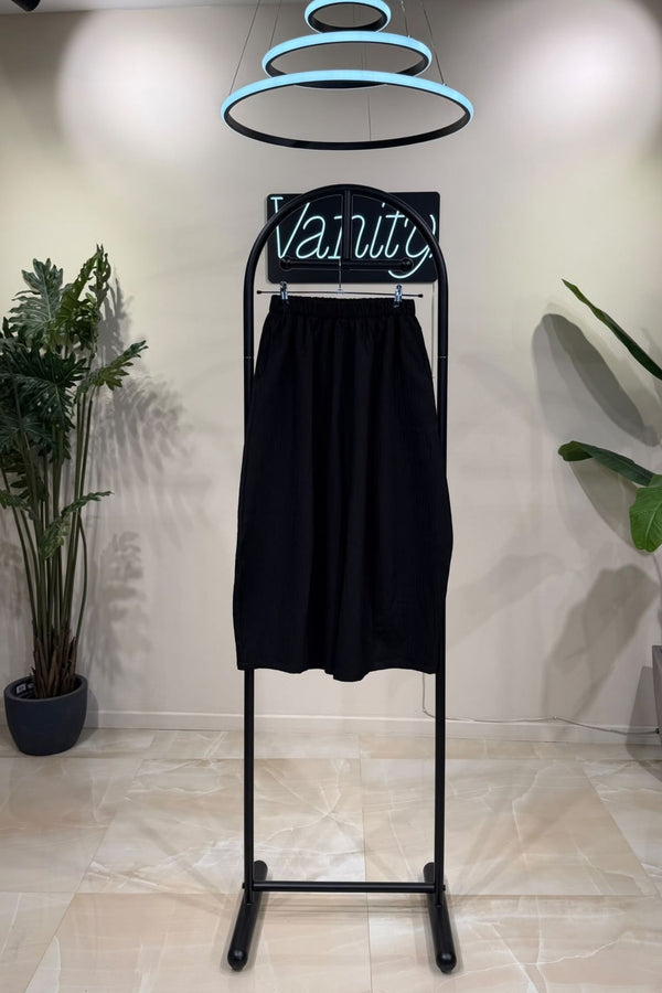 Pantalone gessato 3D - Nero