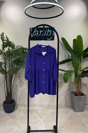 Camicia effetto plissè - Viola