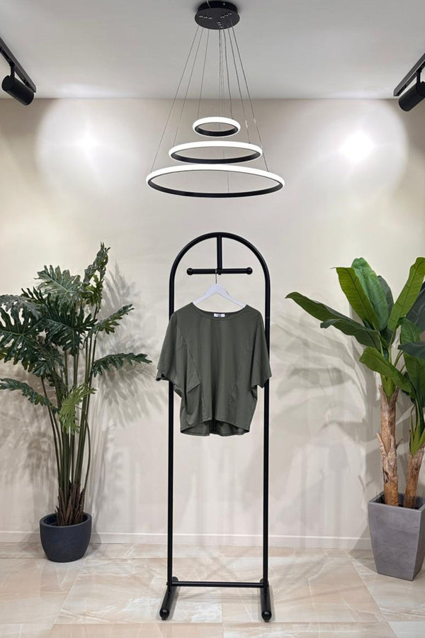 T-shirt manica pipistrello - Verde militare