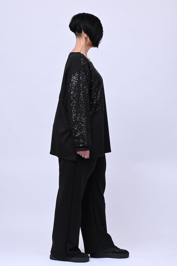 Pantafelpa stella pailettes - Nero