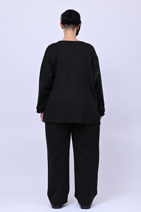 Pantafelpa stella pailettes - Nero