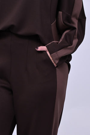 Pantalone scuba bicolor - Moro