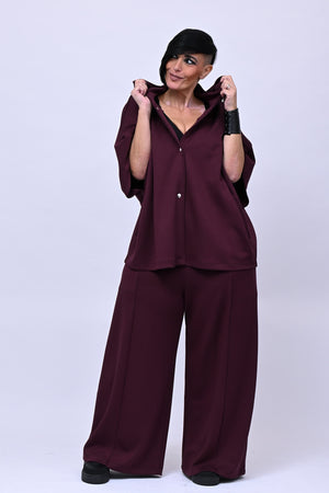 Giacca crop neoprene - Vino