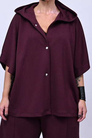 Giacca crop neoprene - Vino