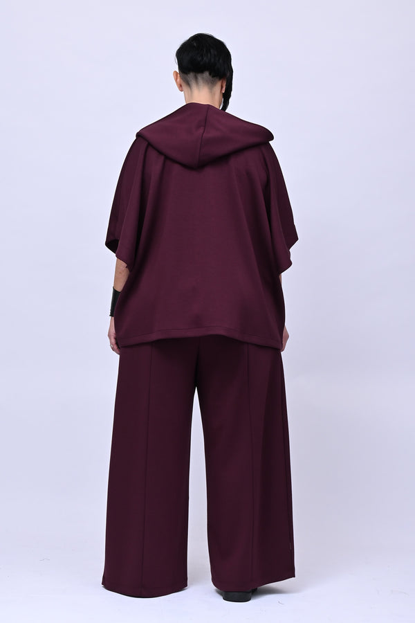 Giacca crop neoprene - Vino