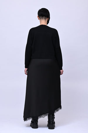 Satin and lace dress - Black