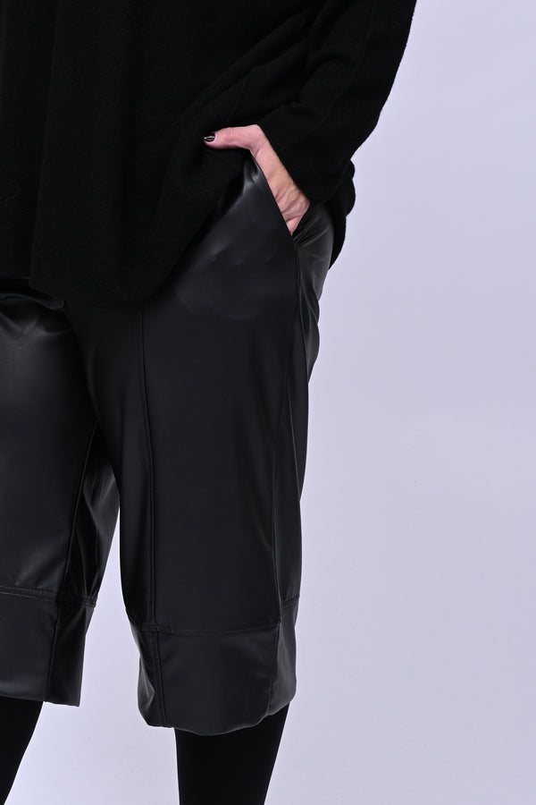 Bermuda ecopelle - Nero