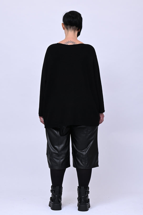 Bermuda ecopelle - Nero