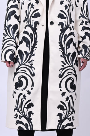 Cappotto fiori pennello - Burro