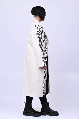 Cappotto fiori pennello - Burro