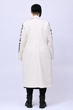 Cappotto fiori pennello - Burro